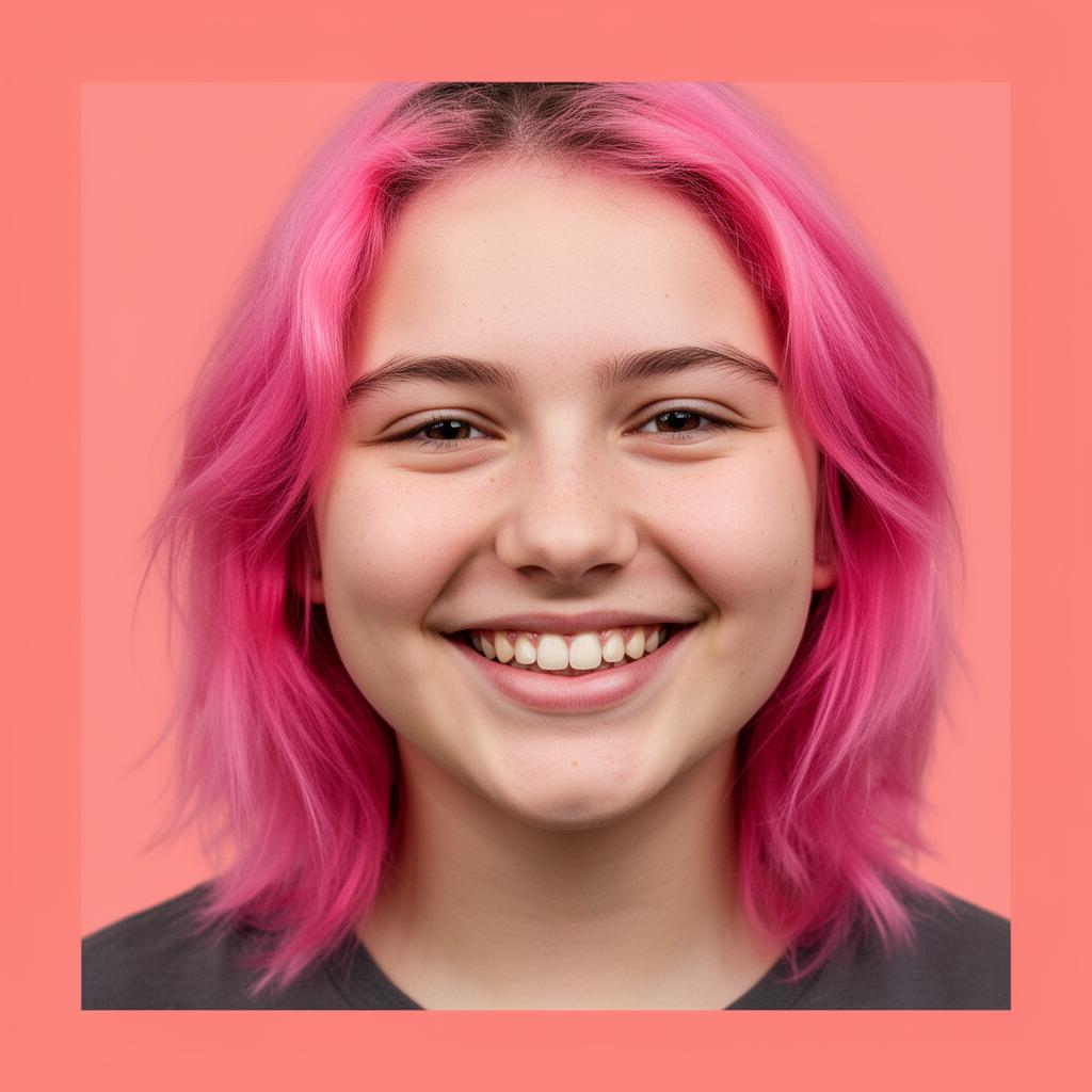 Smiling teen on a warm background